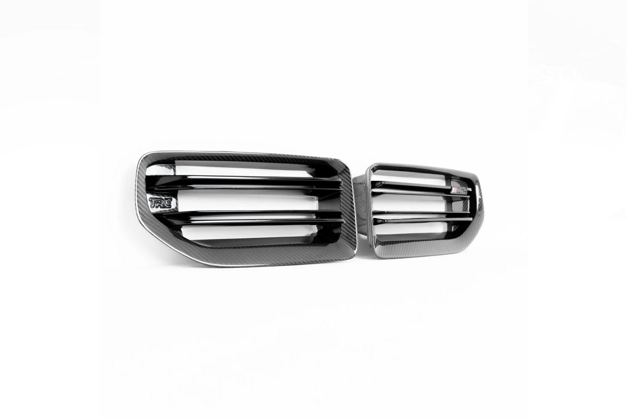 TRE Pre - Preg Carbon Fibre TR87 Front Grilles - BMW G87 M2 - Evolve Automotive